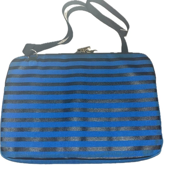 Rebecca Minkoff laptop case Black and Blue Striped 15" Sleeve Case Bag - Picture 10 of 11